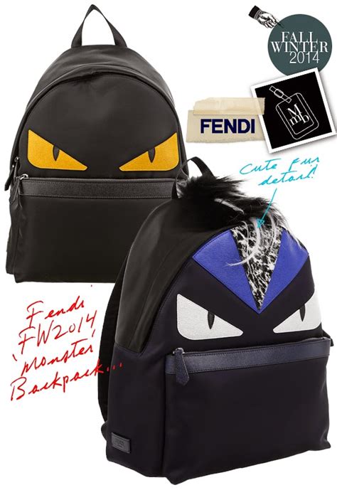 fendi bag buggies|fendi bag bugs monster backpack.